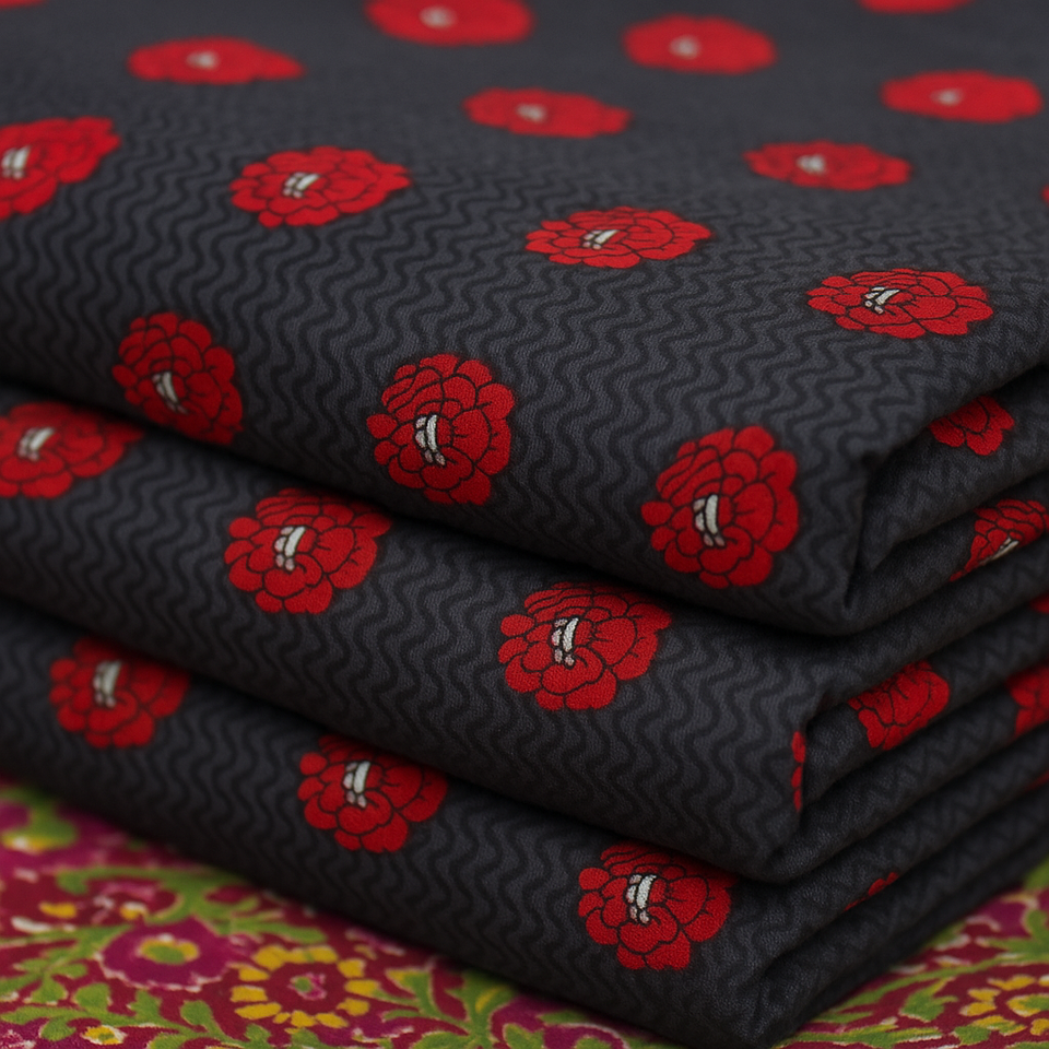 11.11 Sale Winter Cotton Digital Print 2 Piece Suit