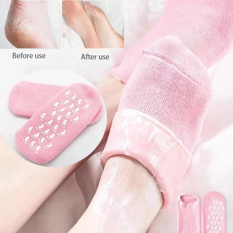 Moisturizing Socks - Silicone Socks for Dry Cracked Feet Women